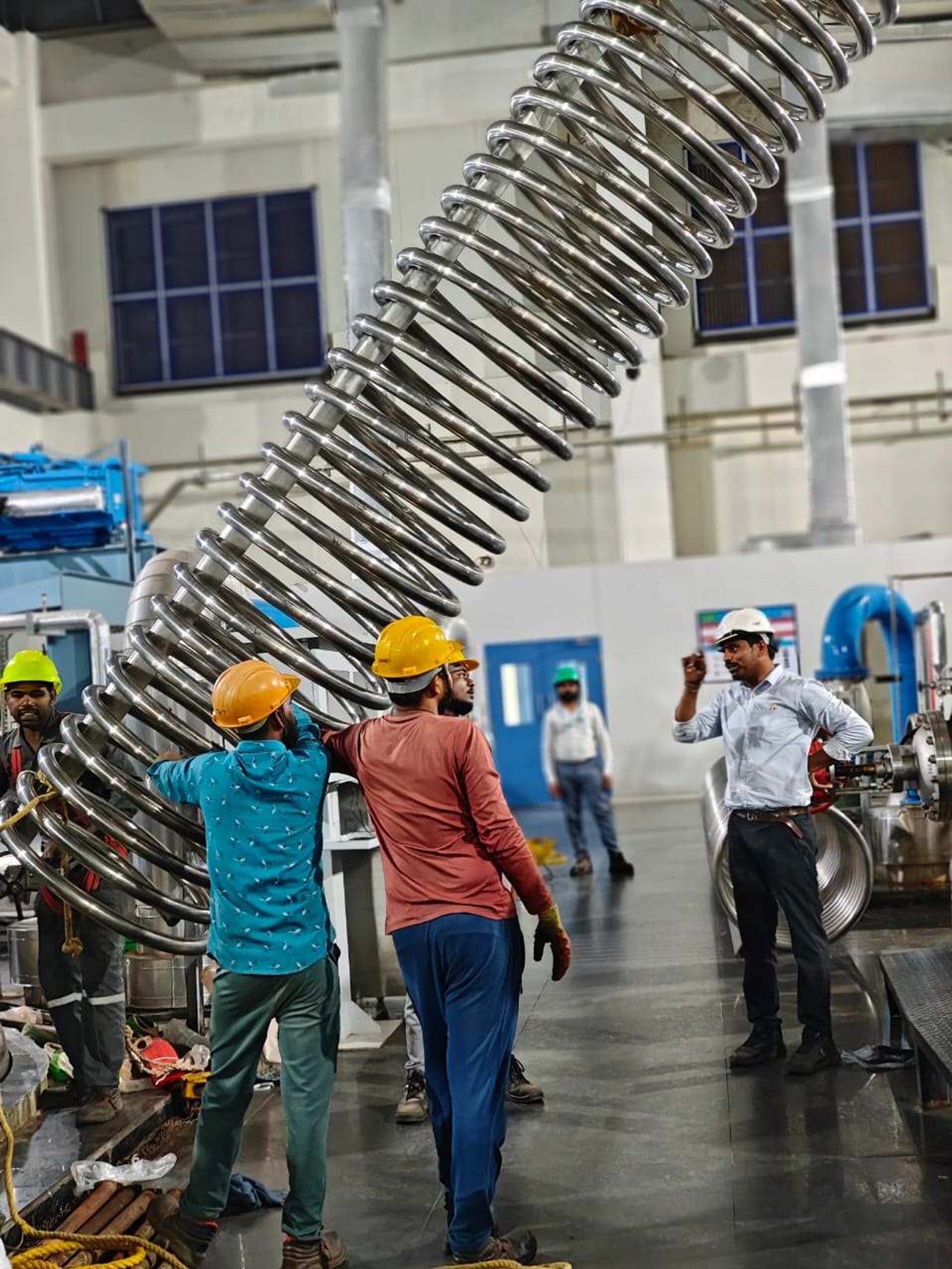 Large coiled assembly fabrication for a specialized defence manufacturing program